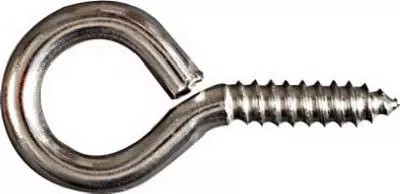 #0 Large Stainless Steel Screw Eye, 3/8" X 2.88", 150 Lb Capacity