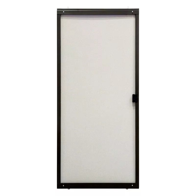 Breezeway Sliding Patio Screen Door, Bronze Steel, Adjustable Height, 48-In. Wide