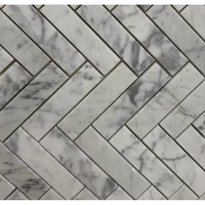 “V”CARRARA MARBLE MOSAIC /SF