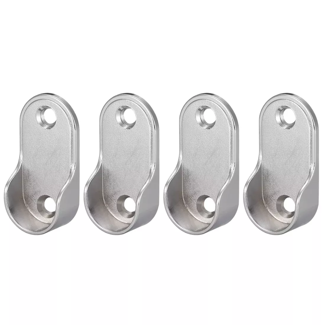 Zinc Alloy Oval Closet Rod End Supports, Fit Rod Dia 22mm 4 PCS - Wardrobe Rod Flange Bracket Support