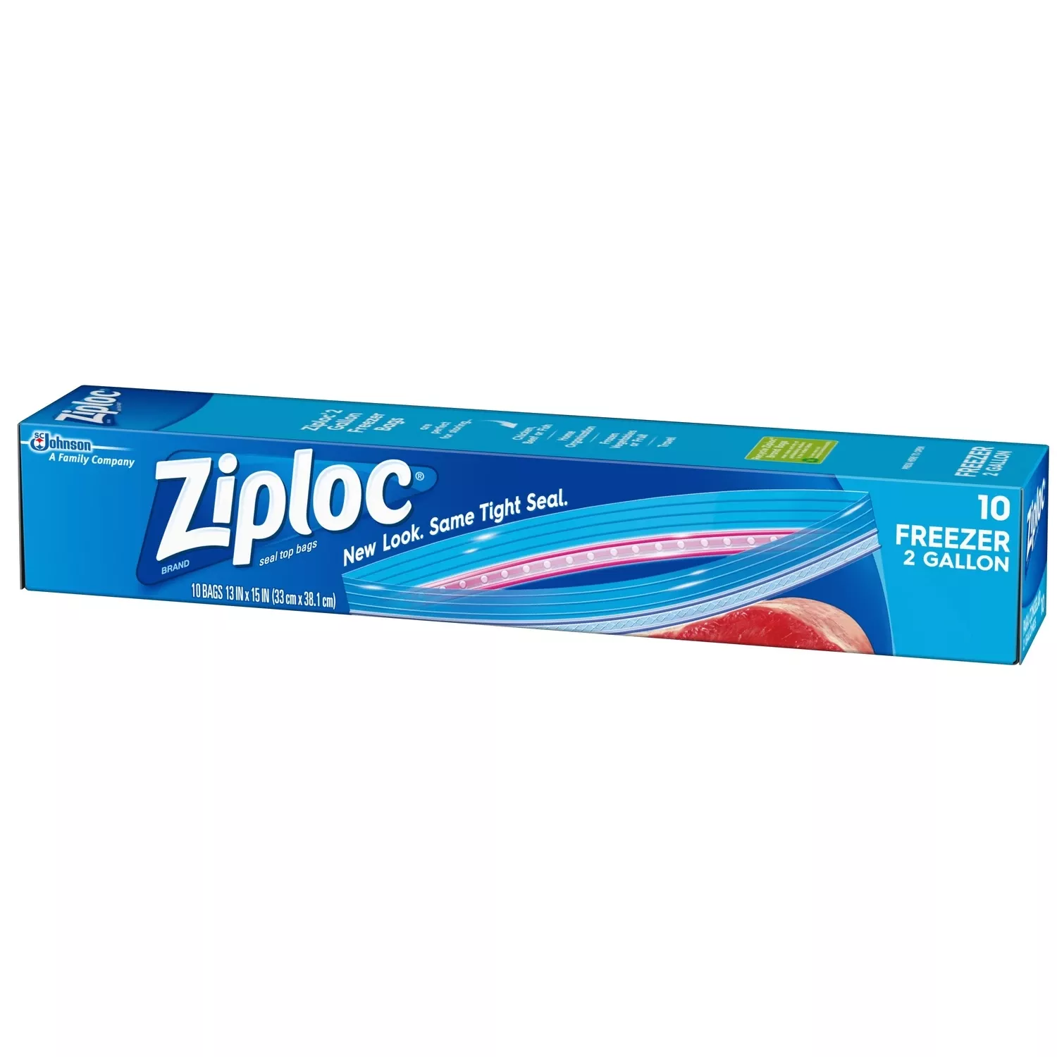 Ziploc 2 Gal Clear Freezer Bag 10 Pk
